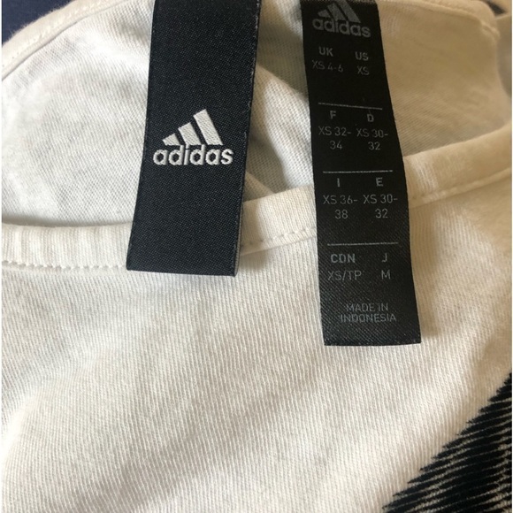 Adidas Short Sleeve W Sid Graph Ii T-Shirt White XS Over-Sized Sporty Athletic - Picture 4 of 5